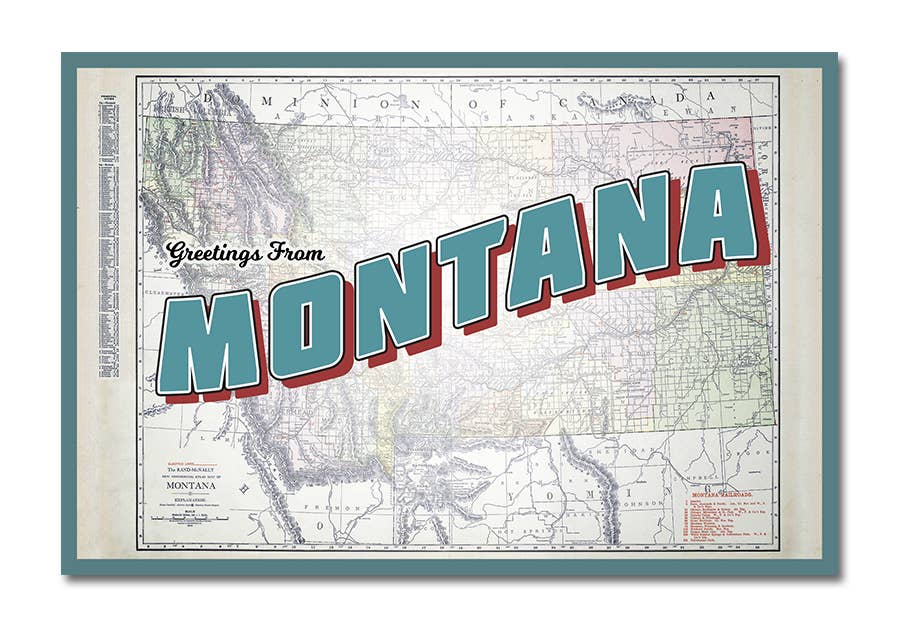 Greetings from Montana Postcard