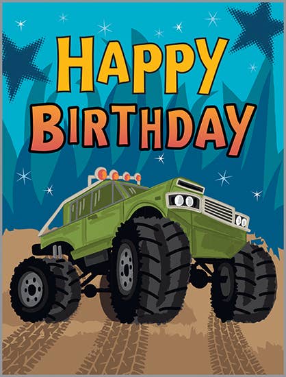 Birthday Card - Monster Truck-Kids