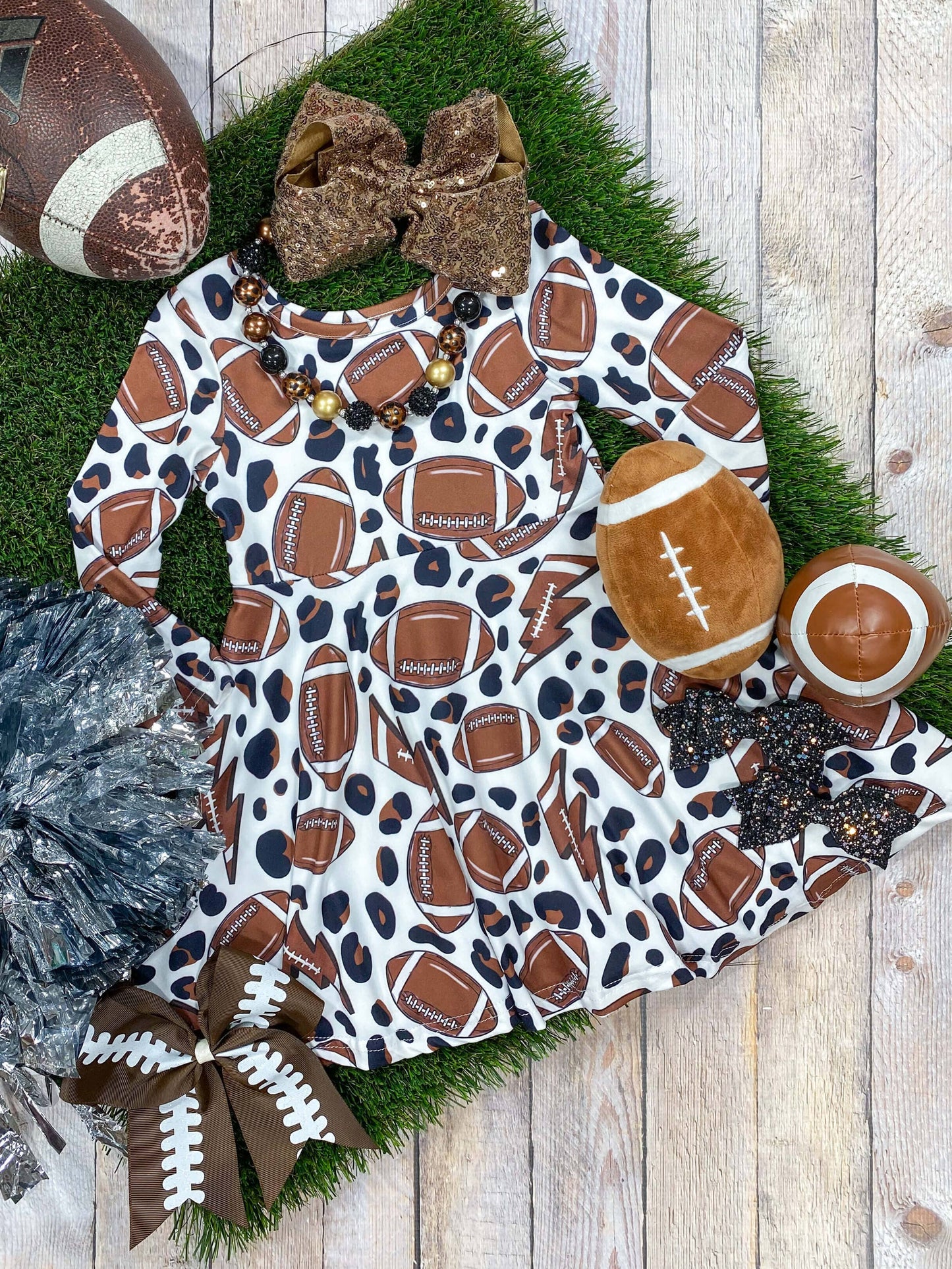 Cheetah Football Fall Dress