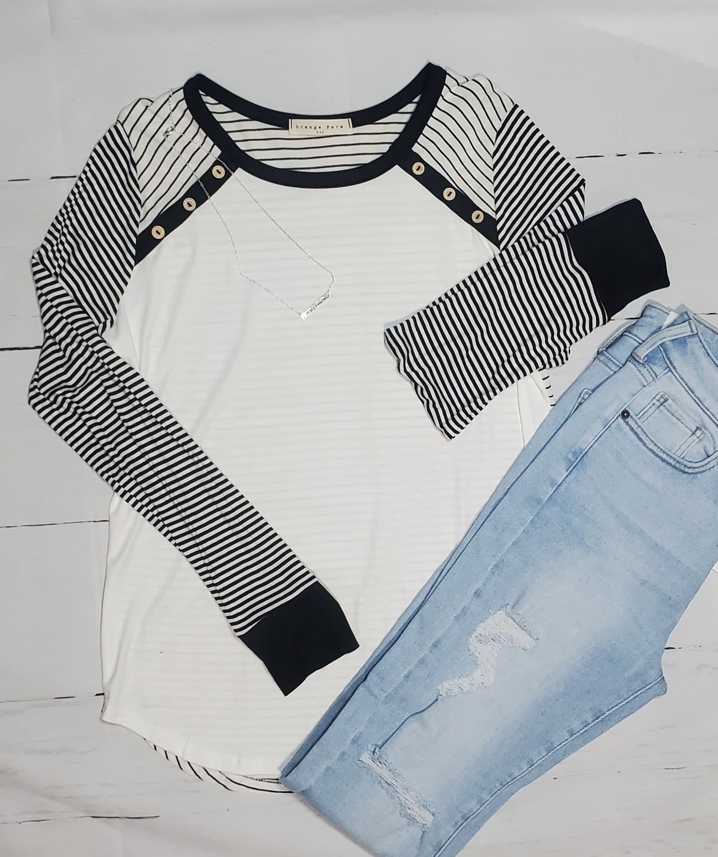 Multi Stripe Long Sleeve with Button