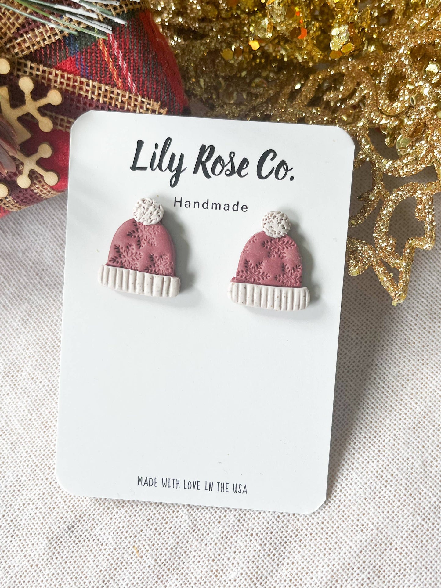 Christmas Stud Earrings / Winter Hats