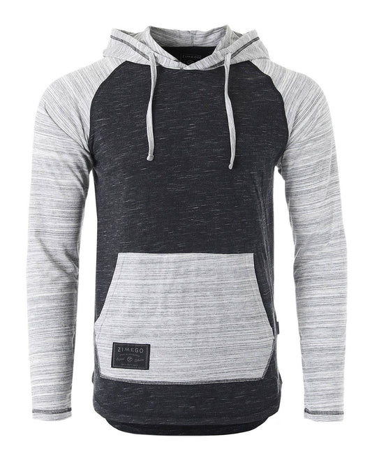 ZIMEGO - ZGLS250H ZIMEGO Long Sleeve Pullover Hipster Hoodie Henley