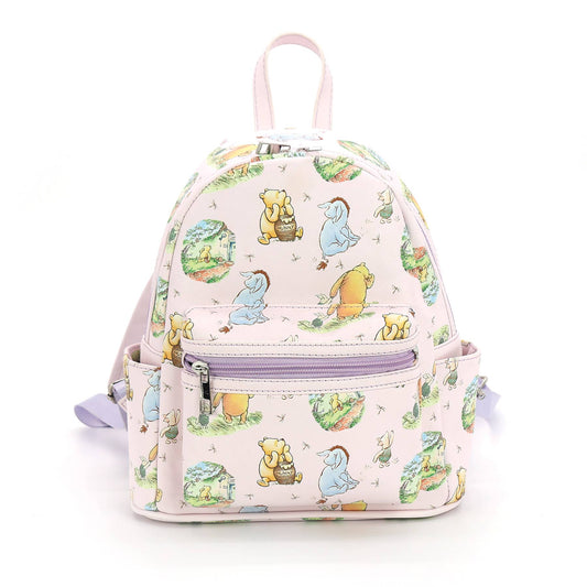 Winnie the Pooh All Over Pattern Mini Backpack in Vinyl