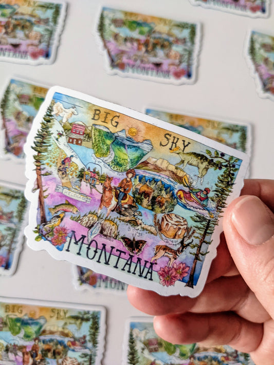 Montana Magnet, Refrigerator magnet, Montana Souvenir