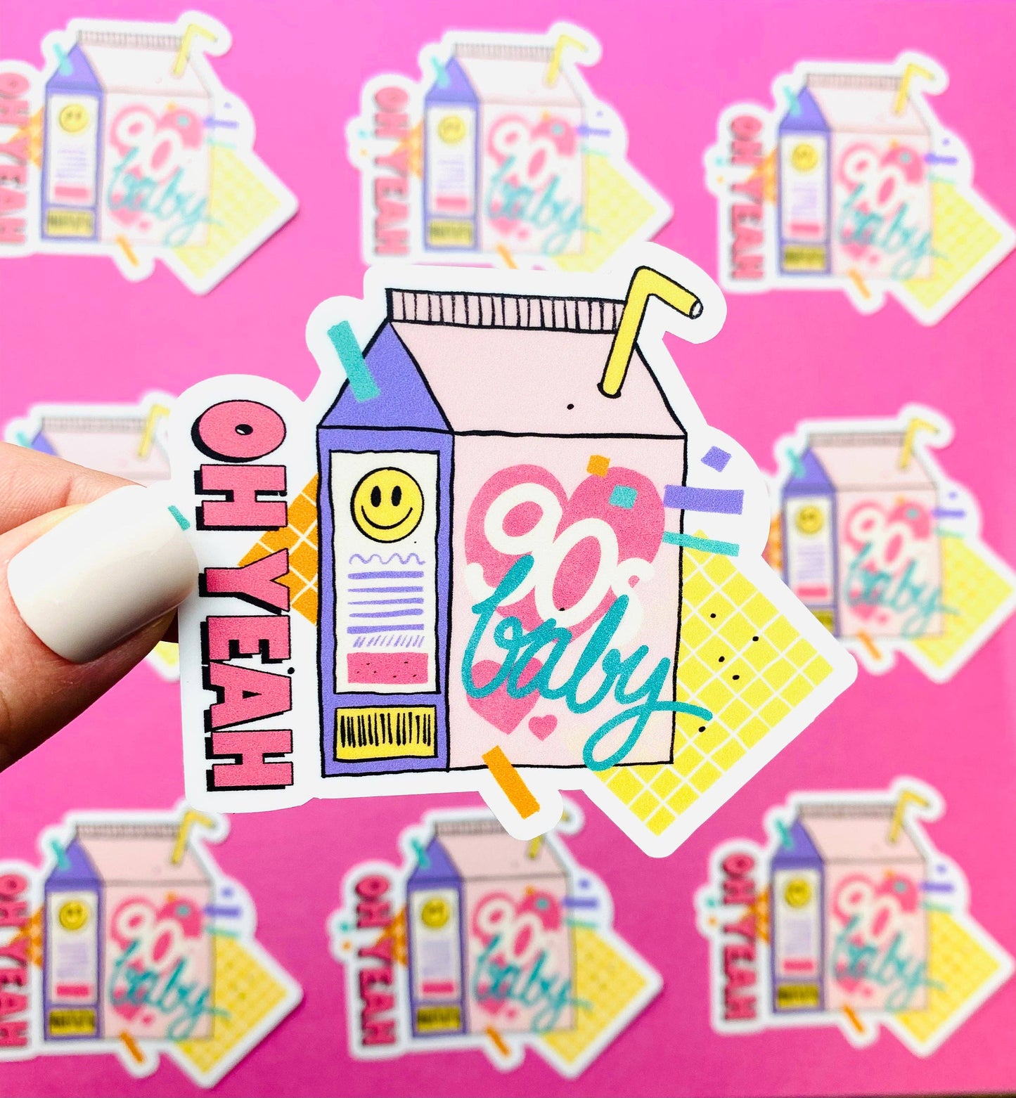 Milk Carton 90s Sticker