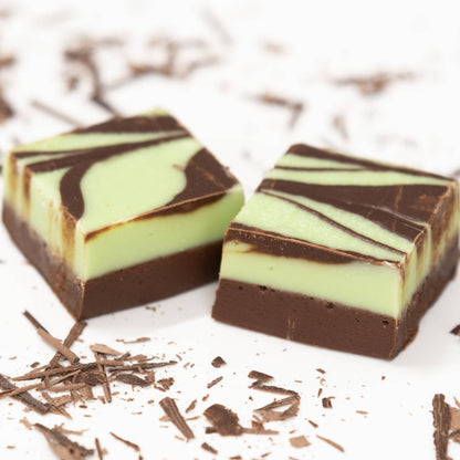 Mint Chocolate Swirl Fudge (1/2 lb Package)