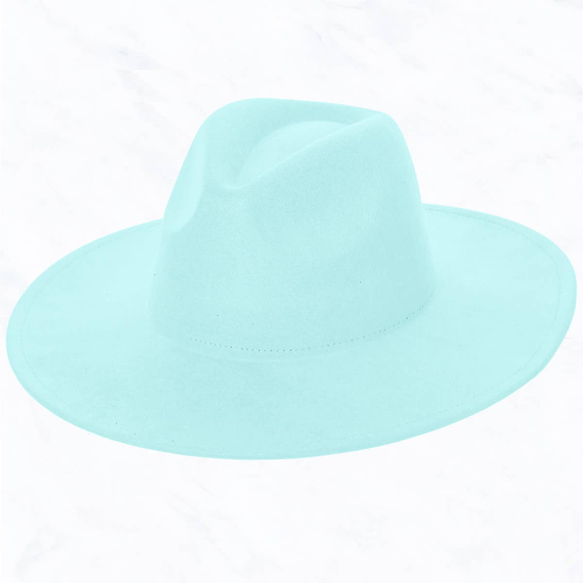 Suzie Q USA - Suede Large Eaves Peach Top Fedora Hat