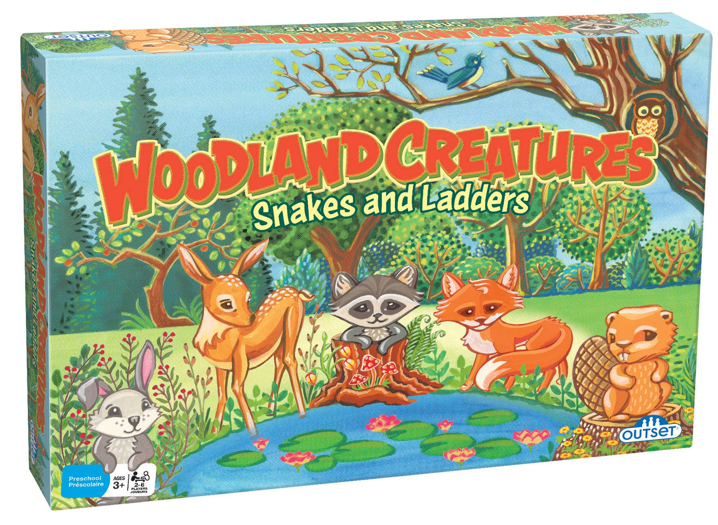 Woodland Creatures Snakes and Ladders Board Game