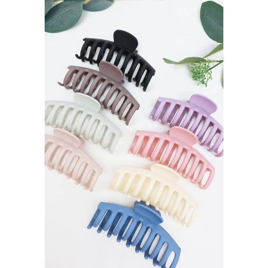 Matte Large Round Comb Hair Claw