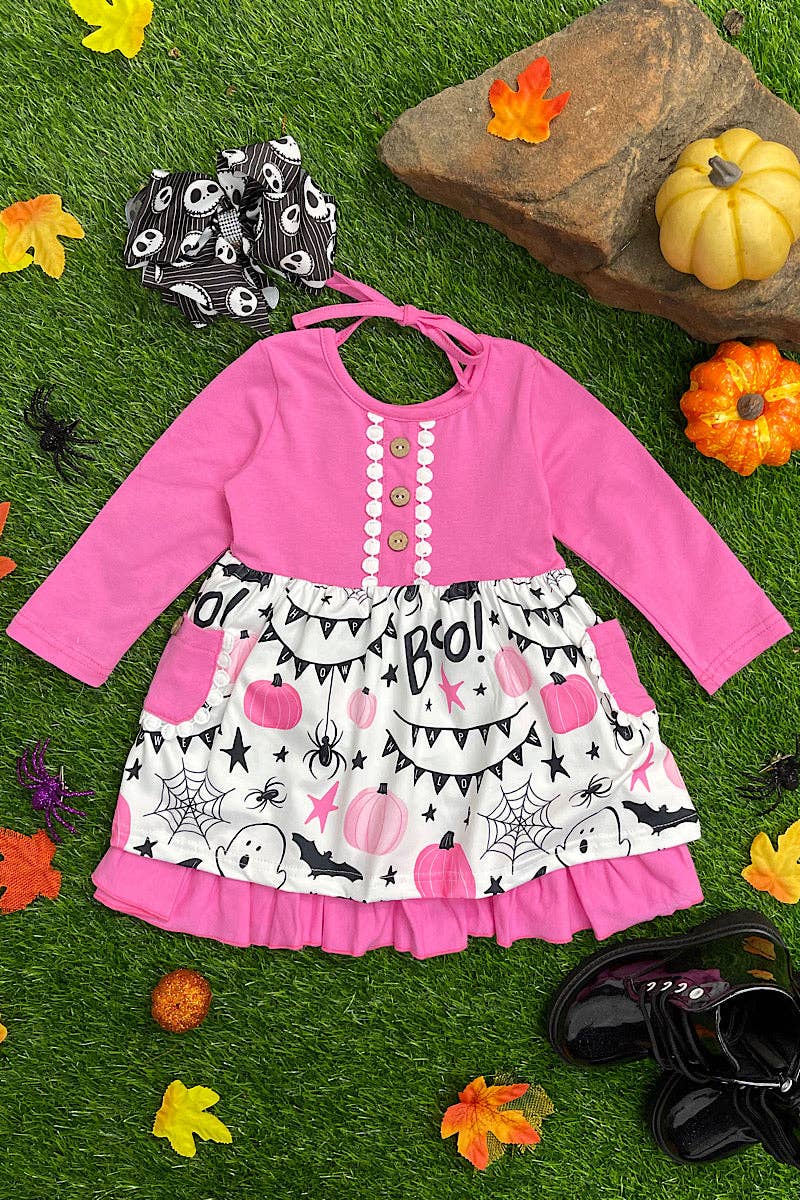 Long sleeve Pink Halloween dress