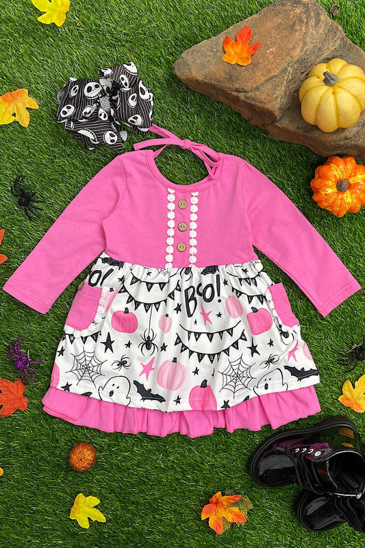 Long sleeve Pink Halloween dress