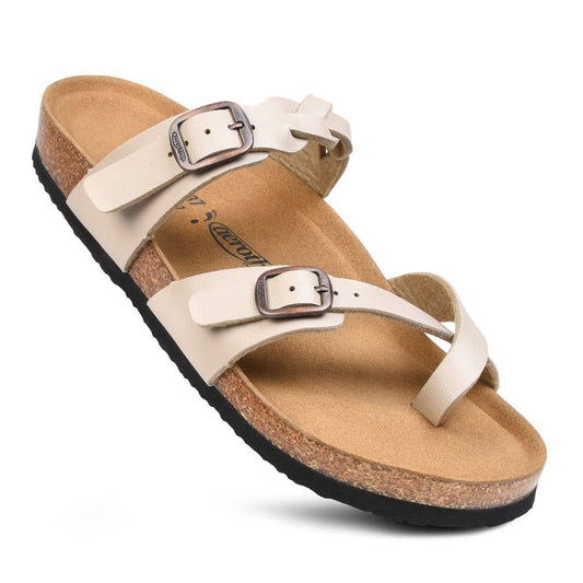 Aerothotic Irene Soft Footbed Women Cork Slide Sandals: