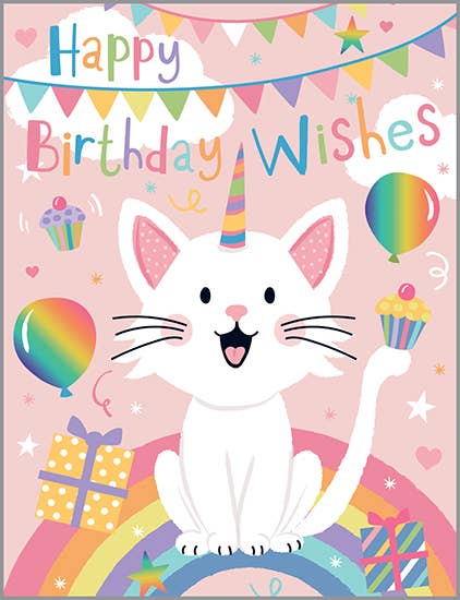 Birthday Card - Birthday Kitty-Kids