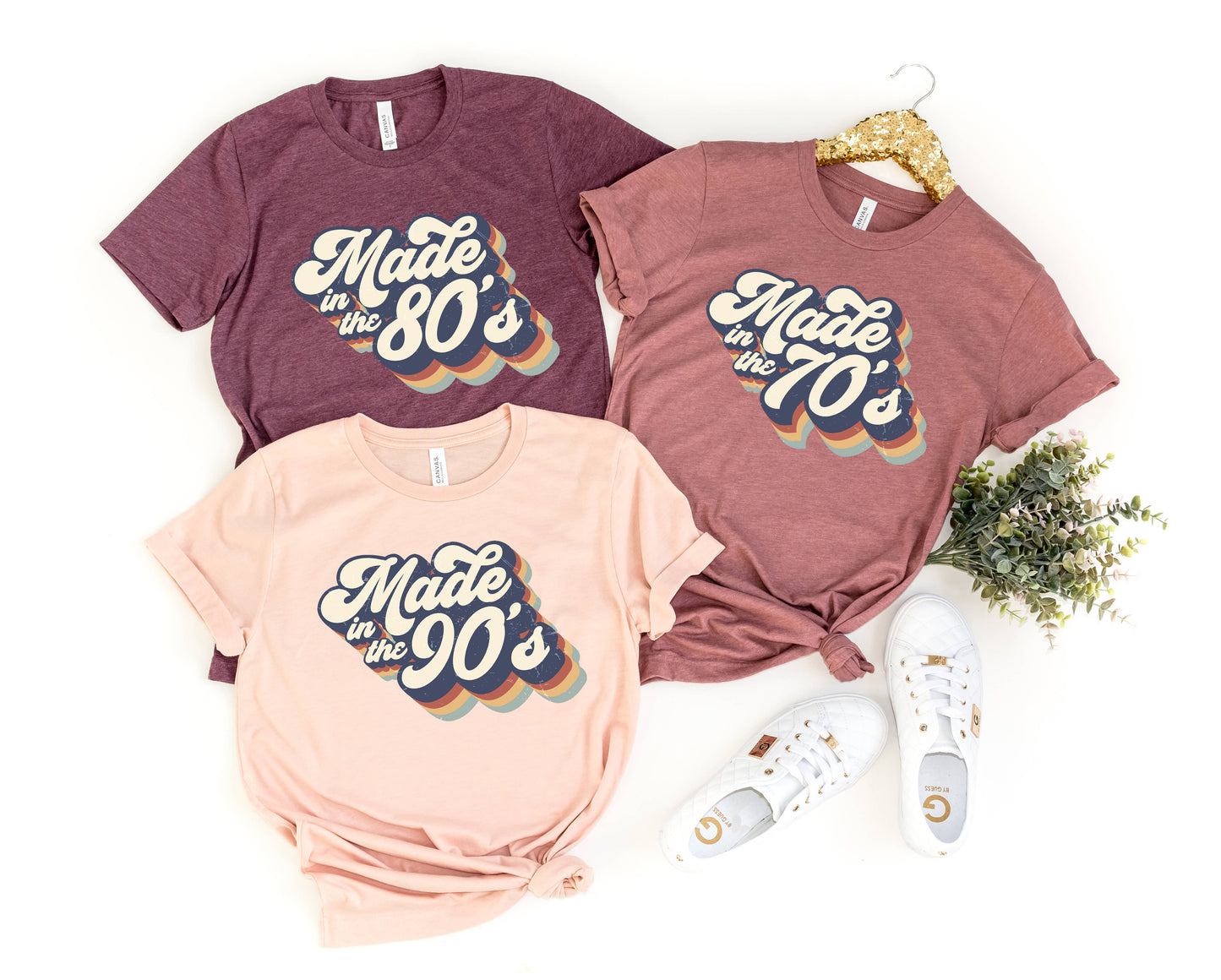 Custom T Story - Made in the 90's Shirt, Birthday Shirt, Vintage Birthday: Sunset / Unisex Adult 2Xlarge