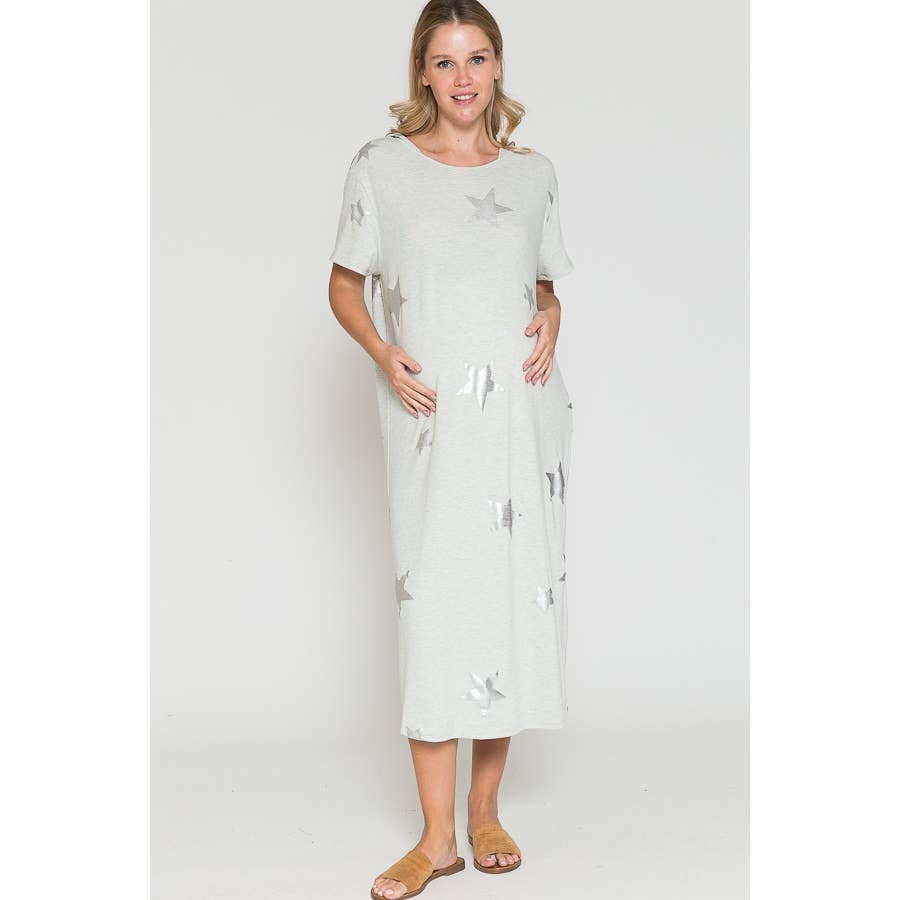 Maternity Loungewear Star Maxi Dress