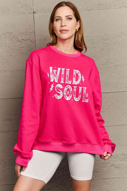 Simply Love Full Size WILD SOUL Graphic Sweatshirt