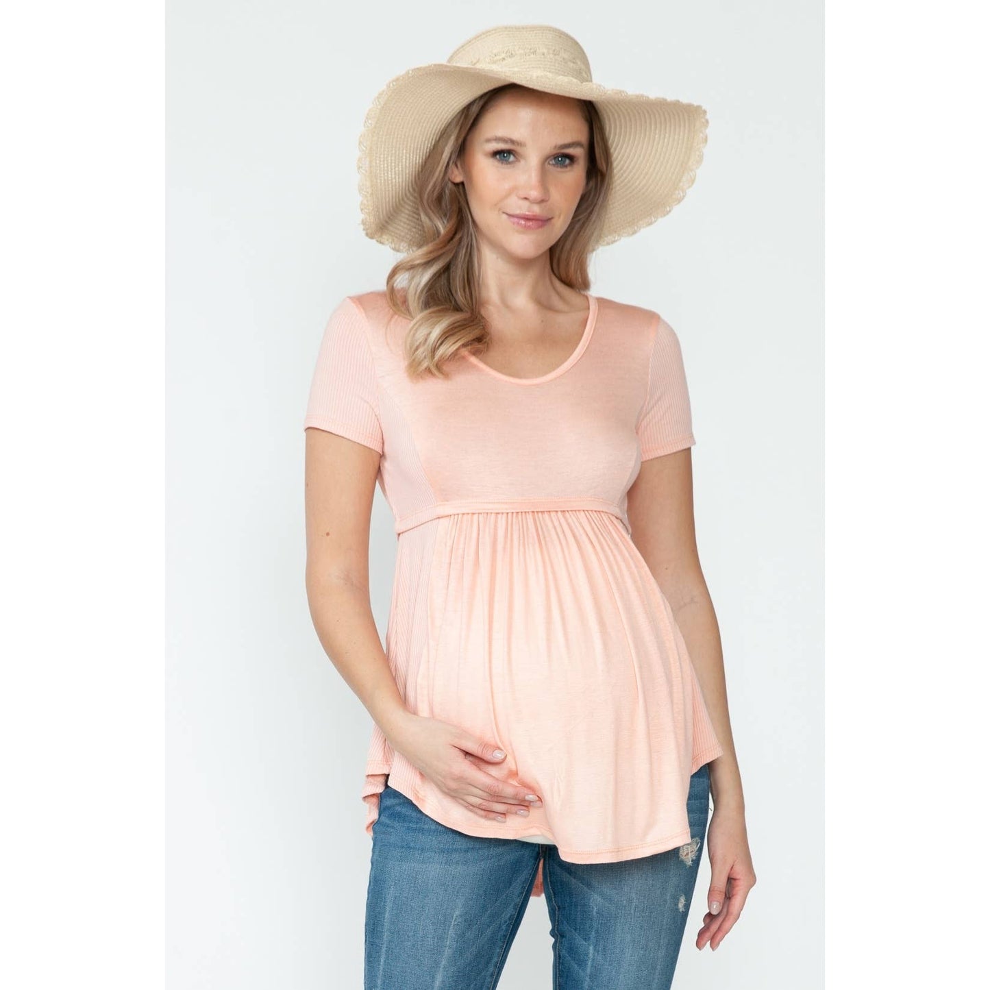 Maternity Basic Spring Solid Basic Top