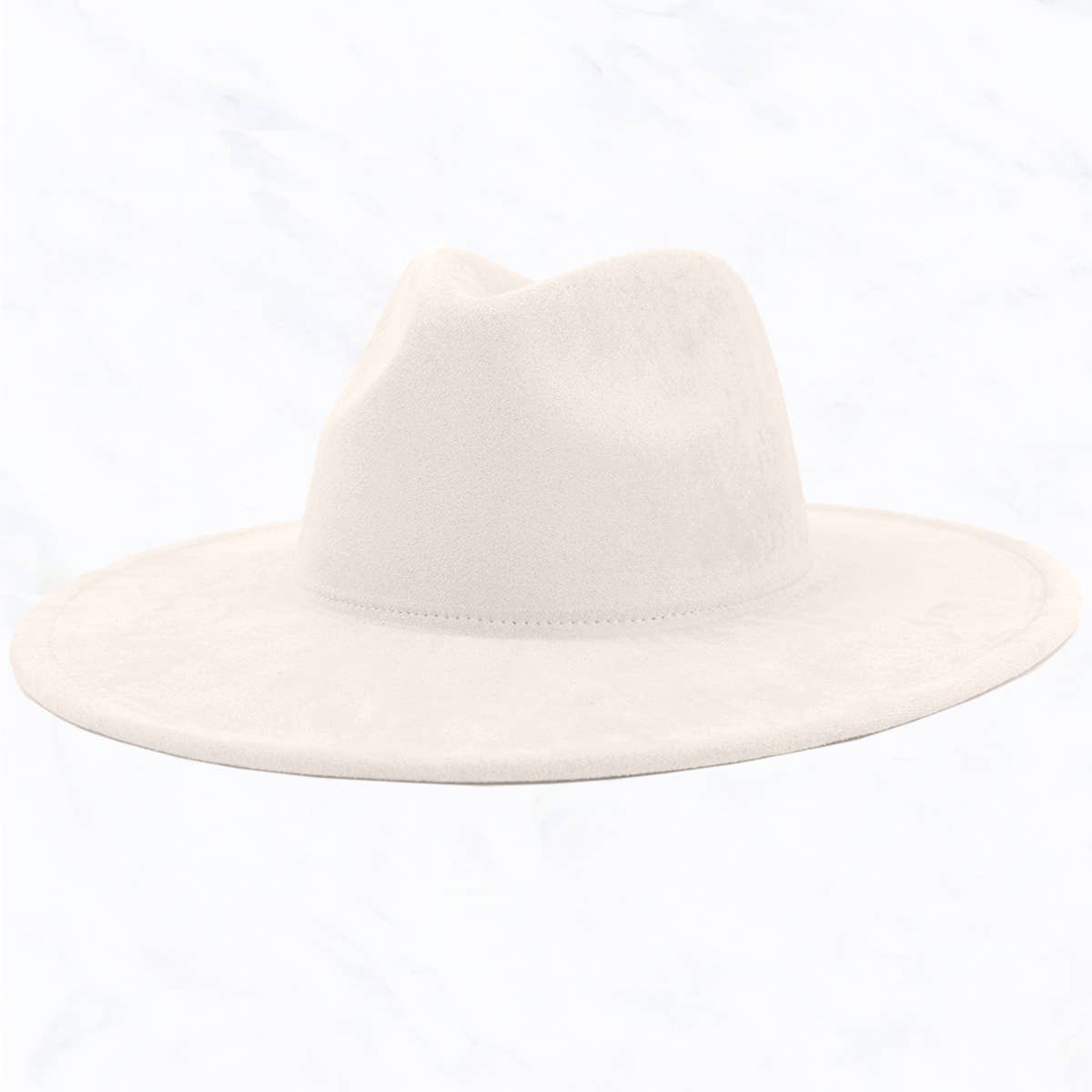 Suzie Q USA - Suede Large Eaves Peach Top Fedora Hat