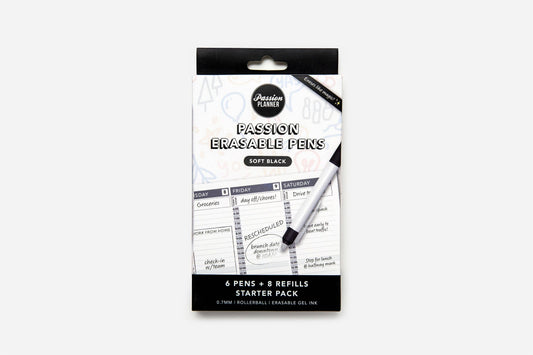 Passion Erasable Pens Starter Pack - Soft Black