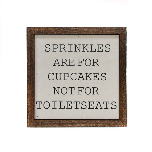 Sprinkles Are For Cupcakes Boys Bathroom Sign