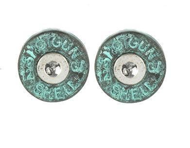 Tarnished Bullet Earrings Shotgun Shell