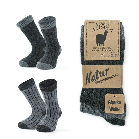 Alpaca Wool Kid's Socks Wool Pack of 2 for toddlers